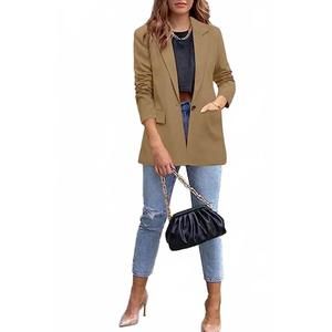 NEW UNISHE chic essentials open lapel blazer in beige